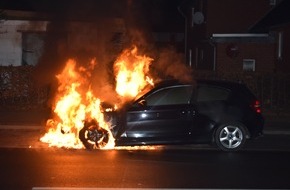 Polizeiinspektion Nienburg / Schaumburg: POL-STH: Brennender BMW auf der Vornhäger Straße
