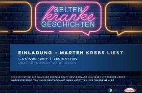 medical relations GmbH: Lesung mit Marten Krebs anlässlich des Morbus Gaucher-Tages am 1. Oktober