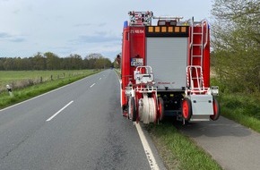 Feuerwehr Flotwedel: FW Flotwedel: Ölspur entpuppt sich als ungefährliche Straßenverunreinigung