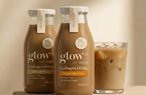 Glow25 /Primal State Performance GmbH: Glow25 und Ehrmann bringen Glow To Go Coffee in den Handel: trinkfertiges Kaffeegetr&auml;nk mit zugesetztem Kollagen