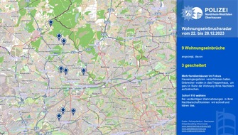 Polizeipräsidium Oberhausen: POL-OB: Wohnungseinbruchsradar in Oberhausen