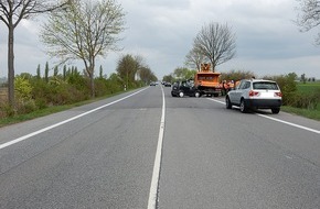 Polizeidirektion Worms: POL-PDWO: 40 Jähriger prallt auf Straßenmeistereifahrzeug