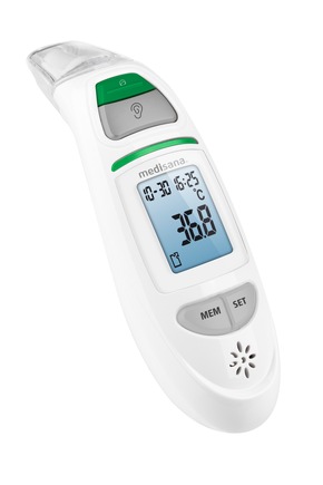 Gesund durch die Erkältungszeit mit den Qualitätsprodukten von medisana: Infrarot-Multifunktions-Thermometer TM 750 und Infrarotlampe IR 850