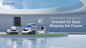 ECOVACS ROBOTICS: ECOVACS pr&auml;sentiert Robotics-Line-up f&uuml;r das erste Quartal 2026 / Intelligente L&ouml;sungen f&uuml;r Rasen, B&ouml;den und Fenster: Neue GOAT, DEEBOT und WINBOT Modelle ab Februar/M&auml;rz erh&auml;ltlich