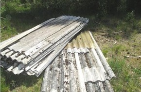 Polizeiinspektion Gifhorn: POL-GF: Illegal Asbestplatten im Wald entsorgt