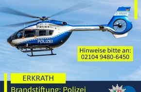 Polizei Mettmann: POL-ME: Feuer in leerstehendem Geb&auml;ude gelegt: Polizei fahndete per Hubschrauber nach fl&uuml;chtigen Jugendlichen - 2605098