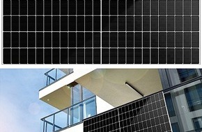 PEARL GmbH: Effiziente Stromerzeugung dank modernster Technologie: DAH Solar Monokristallines Solarmodul mit NTopCon-Halbzellen, 585 Watt, Full Screen