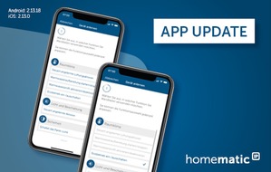 eQ-3 AG: Homematic IP App Update bringt neue Funktionen und eine vereinfachte Geräte-Einrichtung