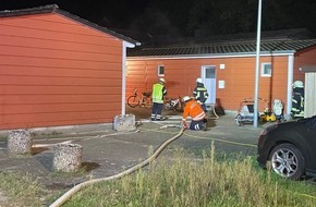 Kreisfeuerwehr Rotenburg (Wümme): FW-ROW: Feuer in Flüchtlingsunterkunft - Feuerwehr verhindert schlimmeres