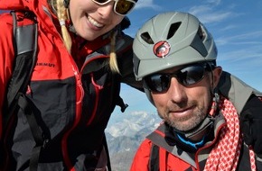 Mammut Sports Group AG: Geschafft! Ex-Miss CH Linda Fäh auf dem Matterhorn /   «Es ist der grösste Moment meines Lebens!», so Fäh nach der zehnstündigen Tour im Rahmen des Biggest Peak Project zum 150-Jahr-Jubiläum von Mammut