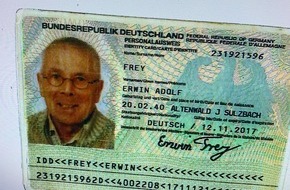 Polizeiinspektion Völklingen: POL-VK: Foto des Vermissten Herrn FREY Erwin