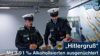Bundespolizeidirektion München: Bundespolizeidirektion München: Alkoholisierter zeigt "Hitlergruß" - Mit 3,91 Promille im Schnellrestaurant aggressiv