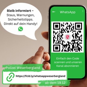 POL-GOE: Polizeidirektion Göttingen führt WhatsApp-Channels ein: Northeim, Göttingen und Weserbergland informieren künftig auch über etablierten Messenger-Dienst