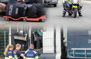 Polizei Duisburg: POL-DU: Landesweite Kontrollen des gewerblichen Personen- und Güterverkehrs - Polizei Düsseldorf unterstützte gemeinsam mit elf Kreispolizeibehörden den landesweiten Einsatz - 591 Lkw kontrolliert