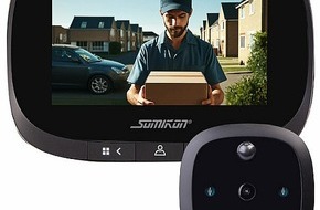 PEARL GmbH: Digitaler Pförtner für mehr Sicherheit zu Hause: Somikon Digitale Türspion-Kamera mit 4,3"-Display, PIR, Nachtsicht, Türklingel