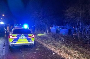 Polizeipr&auml;sidium S&uuml;dosthessen: POL-OF: Alkoholisierter Autofahrer soll verfolgenden Streifenwagen gerammt und Geldtransporter touchiert haben: Festnahme nach anschlie&szlig;endem Alleinunfall in Bayern