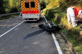 Polizeidirektion Landau: POL-PDLD: Annweiler - Erneuter Motorradunfall im Wellbachtal