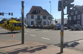 Polizeidirektion Kaiserslautern: POL-PDKL: Verkehrsunfall mit schwerverletztem Fahrradfahrer