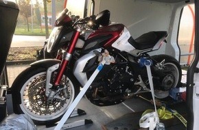 Bundespolizeiinspektion Flensburg: BPOL-FL: Deutsch-dänische Streife stellt ausgeschriebenes Motorrad fest