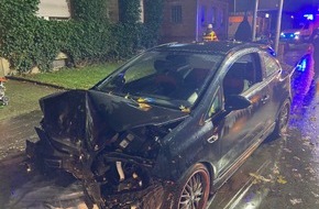 Feuerwehr Bergheim: FW Bergheim: Zwei Personen bei Verkehrsunfall in Bergheim verletzt