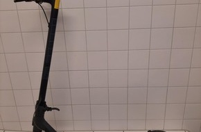 Bundespolizeiinspektion Dresden: BPOLI DD: Zwei Männer mit gestohlenem E-Scooter im Hauptbahnhof Dresden festgestellt