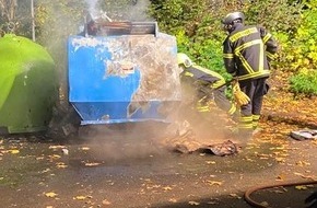 Polizeidirektion Koblenz: POL-PDKO: Müllcontainerbrand auf der Pfaffendorfer Höhe