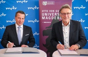 MDR Mitteldeutscher Rundfunk: MDR und Otto-von-Guericke-Universität Magdeburg schließen Kooperationsvertrag – Impulse für crossmediale Wissenschaftskommunikation