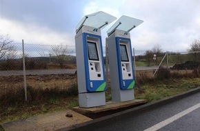 Polizeidirektion Wittlich: POL-PDWIL: Beschädigung eines Toll-Collect-Automaten am Grenzübergang Steinebrück