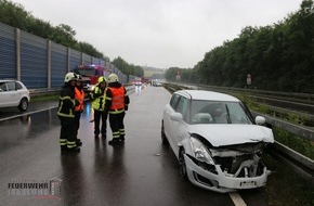 Feuerwehr Iserlohn: FW-MK: Verkehrsunfall auf der Autobahn 46, zwei Verletzte