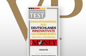 von Poll Immobilien GmbH: Innovationspreis 2025: VON POLL IMMOBILIEN ist Deutschlands innovativstes Maklerunternehmen