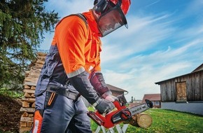 Einhell Germany AG: Kraftvoll und flexibel - Holzbearbeitung mit den neuen Akku-Kettensägen von Einhell