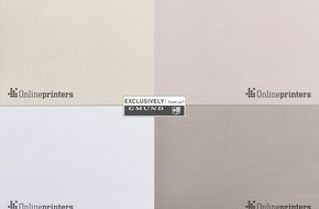 Onlineprinters GmbH: Kooperation: Neue Gmund-Papiere für Onlineprinters-Kunden / Visitenkarten und Briefpapiere auf "Onlineprinters Art Classics"-Feinstpapieren
