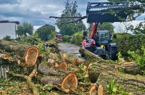 Kreisfeuerwehrverband Bodenseekreis e. V.: KFV Bodenseekreis: Schweres Unwetter am Freitagmorgen sorgt f&uuml;r viele Feuerwehreins&auml;tze im Bodenseekreis