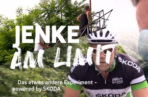 Skoda Auto Deutschland GmbH: Fernsehjournalist Jenke von Wilmsdorff wagt sich mit SKODA im Radrennsport ans Limit