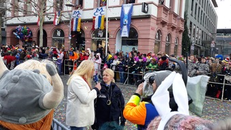 Polizeipräsidium Mainz: POL-PPMZ: Rosenmontag 2018, 14:00 Uhr Zwischenbilanz