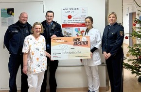 Polizeidirektion Wittlich: POL-PDWIL: Spendenübergabe der Polizeiinspektion Wittlich an das Verbundkrankenhaus Bernkastel-Wittlich für den Einsatz des Klinikclowns