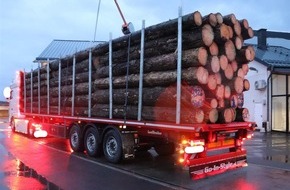 Polizeipräsidium Trier: POL-PPTR: Ladung unzureichend gesichert und um mehr als 30% überladen