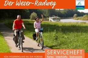 Weserbergland Tourismus e.V.: Kostenfreier Tourenplaner für den gesamten Weser-Radweg neu erschienen / Mit dem kompakten Serviceheft individuelle Touren planen