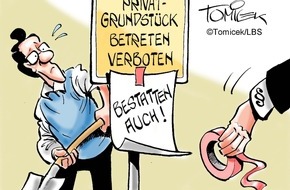 Bundesgeschäftsstelle Landesbausparkassen (LBS): Asche auf dem Grundstück / Dieser letzte Wunsch ging nicht in Erfüllung (BILD)
