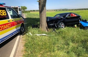 Polizeidirektion Worms: POL-PDWO: Mörstadt - PKW prallt frontal gegen Baum