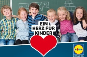 Lidl: Lidl spendet 350.000 Euro an "Ein Herz für Kinder" / Engagement für brotZeit e.V. und den Verkauf von CD-Hörspielboxen
