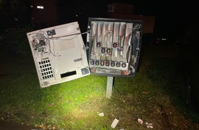 Landespolizeiinspektion Nordhausen: LPI-NDH: Zigarettenautomat in der Nacht gesprengt - Anwohner aus dem Schlaf gerissen