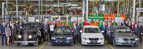 Skoda Auto Deutschland GmbH: SKODA produziert einmillionsten SUPERB und 250.000stes Modell der dritten Generation (FOTO)