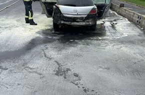 PASt (KvD) - Polizeipr&auml;sidium Westhessen: POL-WI: +++Fahrzeugbrand an Tankstelle+++