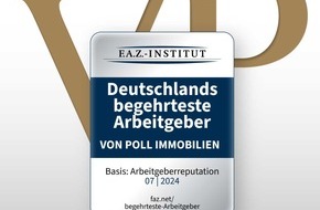 von Poll Immobilien GmbH: VON POLL IMMOBILIEN ist Deutschlands begehrtester Arbeitgeber 2024 unter den Immobilienmaklern