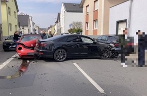 Polizeipräsidium Südosthessen: POL-OF: Fünf beschädigte Autos und hoher Schaden bei Verkehrsunfall