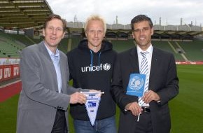 UNICEF Deutschland: UNICEF und die Spielergewerkschaft VDV starten Zusammenarbeit / Fußballprofis helfen UNICEF
