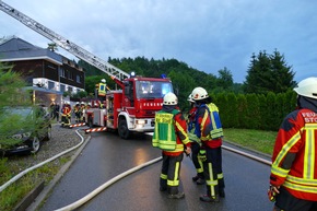 FW Stockach: Brand eines Dachstuhls