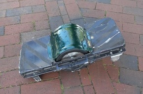 Bundespolizeiinspektion Flensburg: BPOL-FL: Niebüll - Selbstgebautes Waveboard war zu schnell und nicht versichert - Anzeige