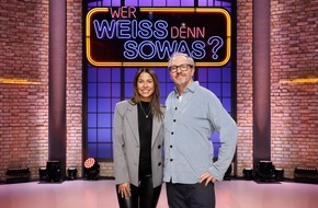 ARD Das Erste: StandUp-Shootingstar quizzt mit Comedy-Altmeister: Negah Amiri und Olli Dittrich bei "Wer weiß denn sowas?" - Das Wissensquiz vom 6. bis 10. Januar 2025, um 18:00 Uhr im Ersten